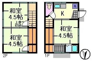 東京都足立区柳原1【一戸建】の間取り