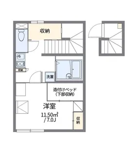 レオパレスロッソ【1階】の間取り