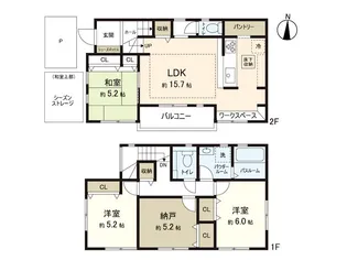 神奈川県藤沢市亀井野【一戸建】の間取り