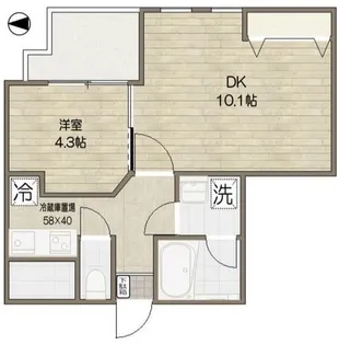 ムジーク北参道【9階】の間取り