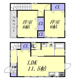 広島県広島市安芸区中野5【一戸建】の間取り