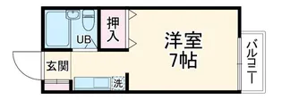 百合ヶ丘コーポ【1階】の間取り