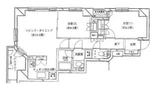 クイーンズパレス東京中央【10階】の間取り