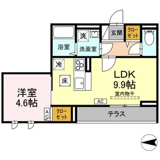 Dalle de verre【1階】の間取り