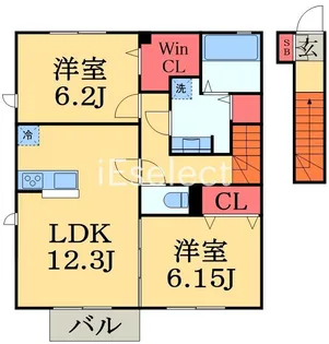 ポテトドゥーエ【2階】の間取り