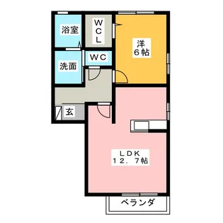 パークハイム朝宮【1階】の間取り