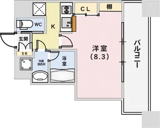 アーバネックス神戸水木通【2階】の間取り