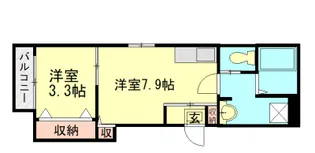 ベネフィス福工大前【2階】の間取り