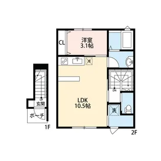 新潟県新潟市中央区学校町通3番町【アパート】の間取り