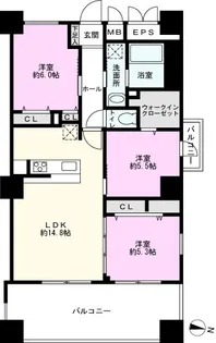 PJツリーネスト【3階】の間取り