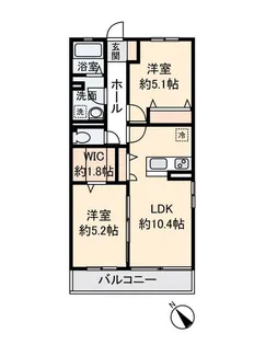メゾン・ド・ウエスト【1階】の間取り