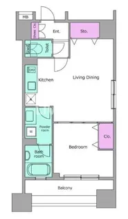 レジディア芝大門II【11階】の間取り