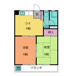 青島ハイツ【2階】の間取り