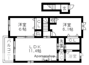 サンヒルズTAKANE【2階】の間取り