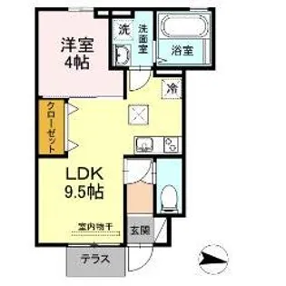 広島県福山市駅家町大字万能倉【アパート】の間取り