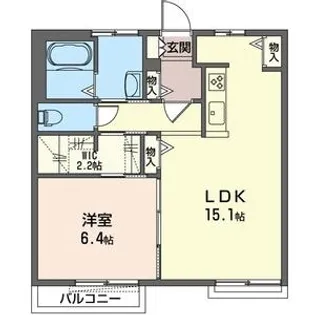 ハイツエンデュランス B 202号室【2階】の間取り