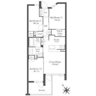 ザ・ケンジントン・レジデンス上池台【2階】の間取り