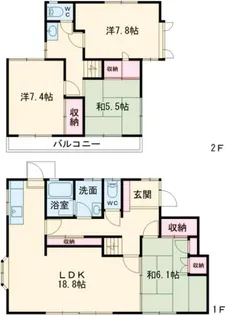 熊本県合志市須屋【一戸建】の間取り
