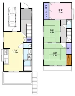 神奈川県横浜市緑区上山2【一戸建】の間取り
