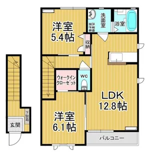 グラフィアスI【2階】の間取り