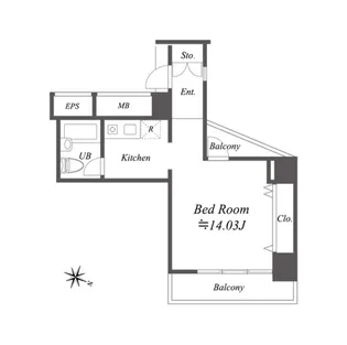 メゾン・ド・ヴィレ麻布台【4階】の間取り