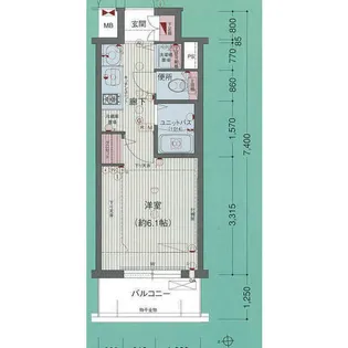 プレサンスSAKAE白川公園II【7階】の間取り