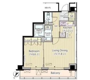 メルクマール京王笹塚レジデンス【11階】の間取り