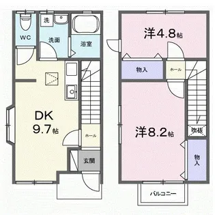 シャンテ北代【1階】の間取り