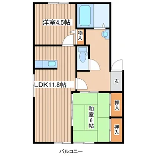 フローラ中山【2階】の間取り