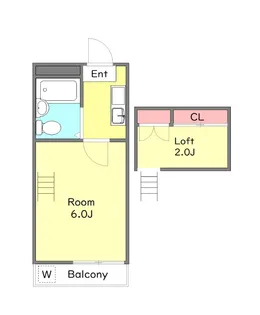 ハイライズB【1階】の間取り
