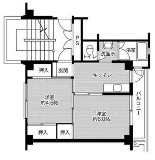 ビレッジハウス真備第二4号棟【4階】の間取り