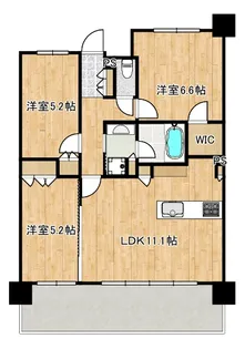 ルジェンテ向ヶ丘遊園【6階】の間取り