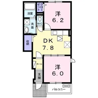 グレープ・ガーデン【1階】の間取り