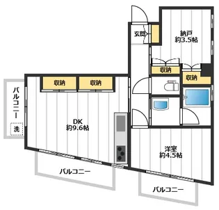 福田ビル【5階】の間取り