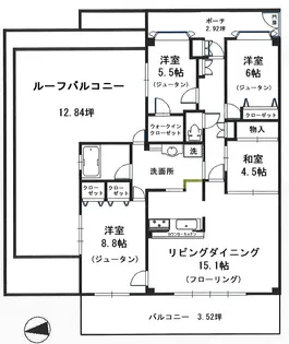 ウィステリアヒルズ八幡【8階】の間取り