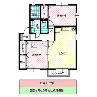シャルムアイB棟【2階】の間取り