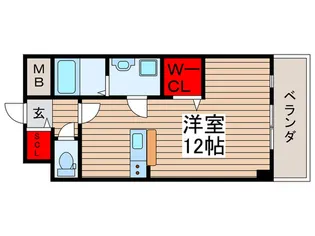 グリュック【9階】の間取り