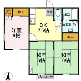 アミティハイツ【1階】の間取り