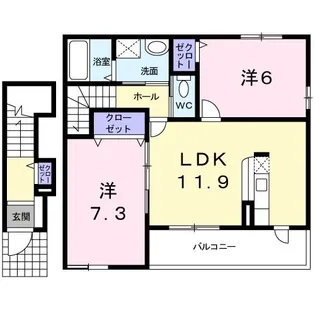 ペルル V【2階】の間取り