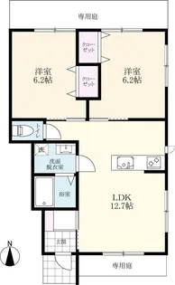 ビオス川副【1階】の間取り