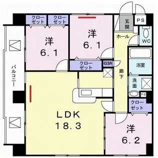 メゾン シリウス【3階】の間取り
