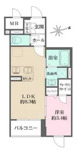 La Perla 桜新町【3階】の間取り