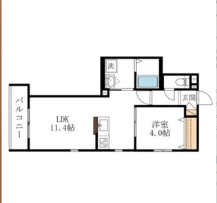 Brawny福島【1階】の間取り