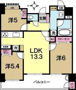 マ・トール水戸本町【6階】の間取り