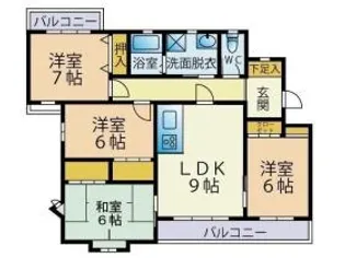 リーブルハイツ【1階】の間取り