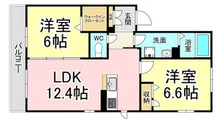 PRADO陣原【2階】の間取り