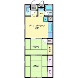 レジデンス夕顔瀬【3階】の間取り