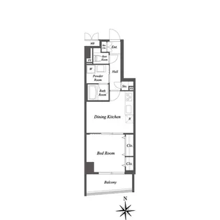 ルクレ足立【6階】の間取り