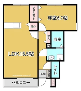 プリマヴェーラII【1階】の間取り