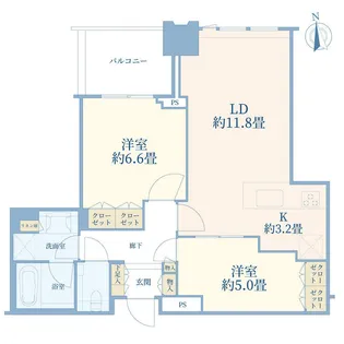 シティタワーズ豊洲ザ・シンボル【10階】の間取り